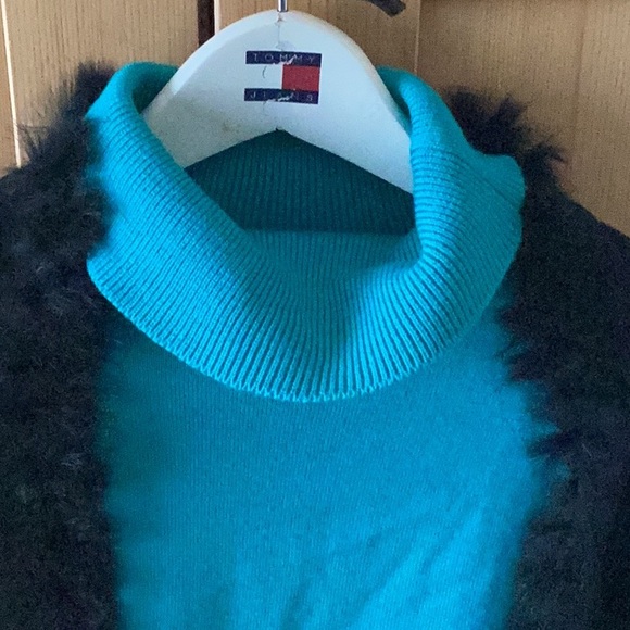 Designer Find Vintage Turquoise Meister TURTLENECK  Rare Beauty EPLVC - Picture 5 of 16